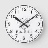 Aangepaste naam Elegante ronde wandklok decoratie (Voorkant)