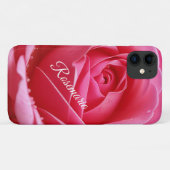 Aangepaste naam Elegante Roos Bloem Case-Mate iPhone Case (Achterkant (horizontaal))