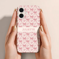 Aangepaste naam Elegante vintage bloemige roze str