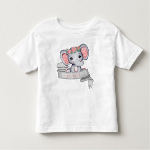 Aangepaste naam Elephant Baby Girl Aangepaste naam Kinder Shirts
