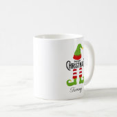 Aangepaste naam Elf Merry Kerstmis Koffiemok (Voorkant rechts)