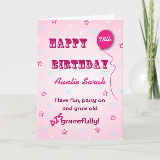 Aangepaste naam elke leeftijd grappige prijsopgave kaart (Voorkant)