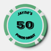 Aangepaste naam Emerald Green Poker Chips (Achterkant)