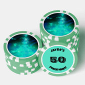 Aangepaste naam Emerald Green Poker Chips (Opstapeling)