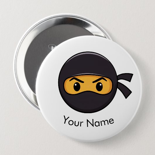 Aangepaste naam Emoji Ninja Button (Voorkant /achterkant)