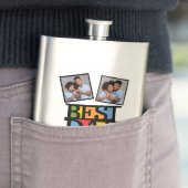 Aangepaste naam en 2 foto's BESTE DAD OOIT Flacon (Voorbeeld)