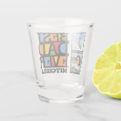 Aangepaste naam en 2 foto's BESTE DAD OOIT Shot Glas (Achterkant)