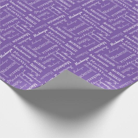 Aangepaste naam en aangepaste kleur cadeaupapier (Hoek)