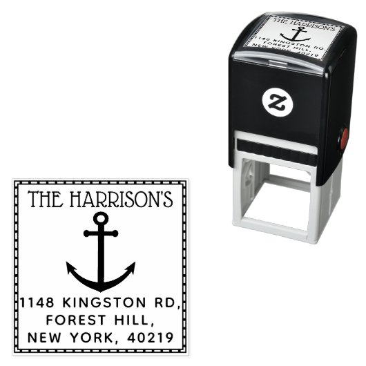 Aangepaste naam en adres voor auteur  zelfinktende stempel (In situ)