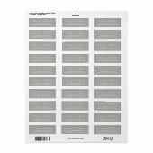 Aangepaste naam en adres voor stijlvol script etiket (Full Sheet)
