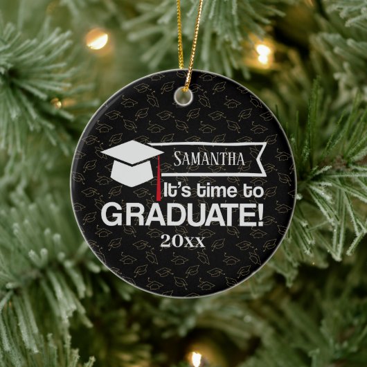 Aangepaste naam en Afstuderen cadeaubon Ornament (Boom)