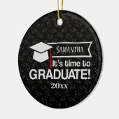 Aangepaste naam en Afstuderen cadeaubon Ornament (Links)