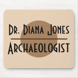 Aangepaste naam en banenminimalistisch Modern Brow Muismat