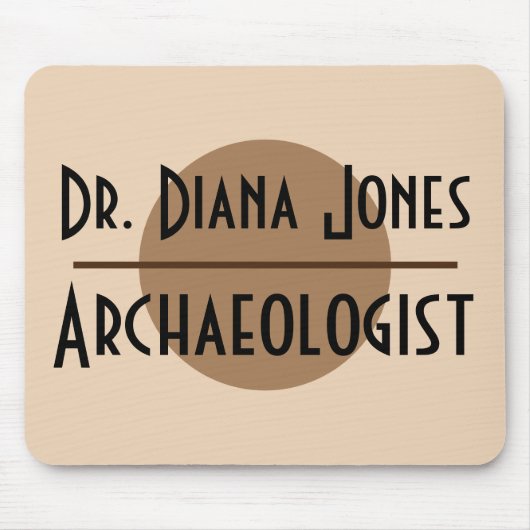 Aangepaste naam en banenminimalistisch Modern Brow Muismat (Voorkant)