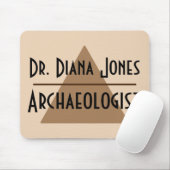 Aangepaste naam en banenminimalistische bruine pir muismat (Met muis)