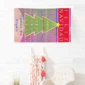 Aangepaste naam en bericht "Feliz Navidad" Spandoek (Insitu)