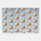 Aangepaste naam en boodschap voor kerstmis inpakpapier vel (Voorkant 2)