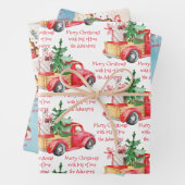 Aangepaste naam en boodschap voor kerstmis inpakpapier vel (In situ)