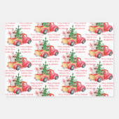 Aangepaste naam en boodschap voor kerstmis inpakpapier vel (Voorkant)