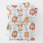 Aangepaste naam en boodschap voor kerstmis inpakpapier vel (In situ)