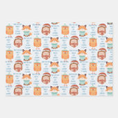 Aangepaste naam en boodschap voor kerstmis inpakpapier vel (Voorkant)