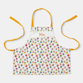 Aangepaste naam en Cupcake Afdrukpron voor kindere Schort (Voorkant)