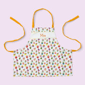 Aangepaste naam en Cupcake Afdrukpron voor kindere Schort