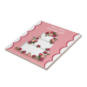 Aangepaste naam en datum bruiloft tegeltje (Zijkant)