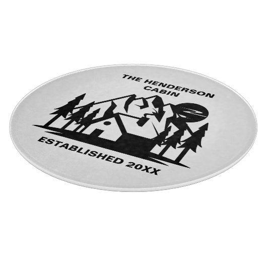 Aangepaste naam en datum Cabine en bergen Snijplank (Hoek)