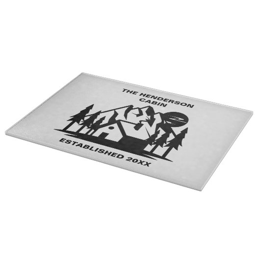 Aangepaste naam en datum Cabine en bergen Snijplank (Hoek)