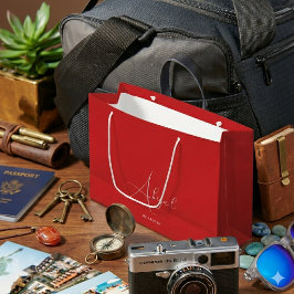 Aangepaste naam en datum Elegante feestfavoriet Groot Cadeauzakje