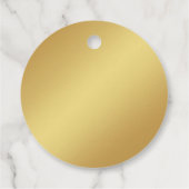 Aangepaste naam en datum gouden bedankkaartjes bedankjes labels (Achterkant)