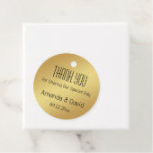 Aangepaste naam en datum gouden bedankkaartjes bedankjes labels (In situ)