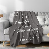Aangepaste naam en datum huwelijkscadeau deken, sherpa deken