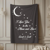 Aangepaste naam en datum huwelijkscadeau deken, sherpa deken