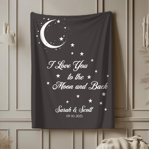 Aangepaste naam en datum huwelijkscadeau deken, sherpa deken