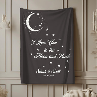 Aangepaste naam en datum huwelijkscadeau deken, sherpa deken