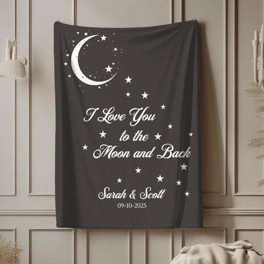 Aangepaste naam en datum huwelijkscadeau deken, sherpa deken