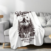 Aangepaste naam en datum huwelijkscadeau, geperson sherpa deken