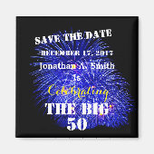 Aangepaste naam en datum - magneet (Voorkant)