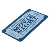 Aangepaste naam en datum "Movie Ticket"-magneet Magneet (Linkerzijde)