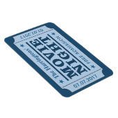 Aangepaste naam en datum "Movie Ticket"-magneet Magneet (Rechterzijde)