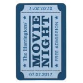 Aangepaste naam en datum "Movie Ticket"-magneet Magneet (Verticaal)