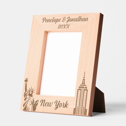 Aangepaste naam en datum New York City Gegraveerde Lijstjes (Links)