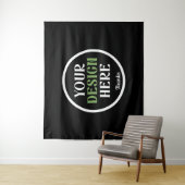 Aangepaste naam en datum ontwerp voor trouwfeest wandkleed (In situ)
