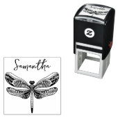 Aangepaste naam en Elegante Dragonfly Zelfinktende Stempel (In situ)