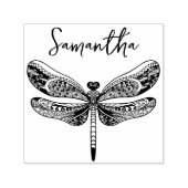 Aangepaste naam en Elegante Dragonfly Zelfinktende Stempel (Design)