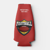 Aangepaste naam en Football voor kleuren Flesjeskoeler (Voorkant)