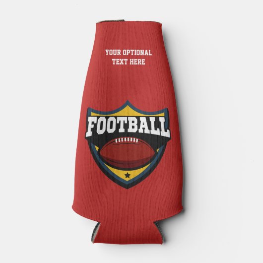 Aangepaste naam en Football voor kleuren Flesjeskoeler (Voorkant)