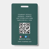 Aangepaste naam en foto | Bedrijfsbeveiliging Badge (Achterkant)